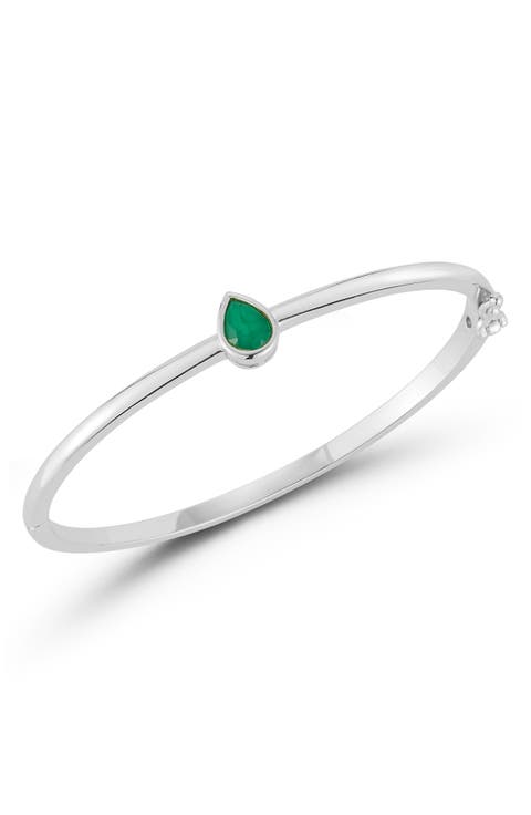 Pear Green Cubic Zirconia Bangle