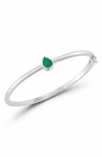 Pear Green Cubic Zirconia Bangle