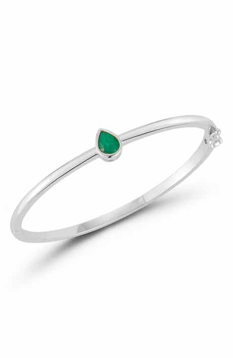 Pear Green Cubic Zirconia Bangle