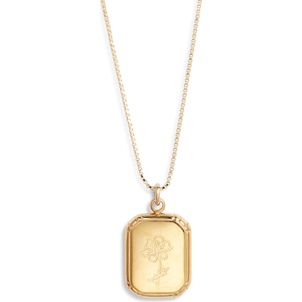 Set & Stones Audrey Birth Flower Pendant Necklace In Gold