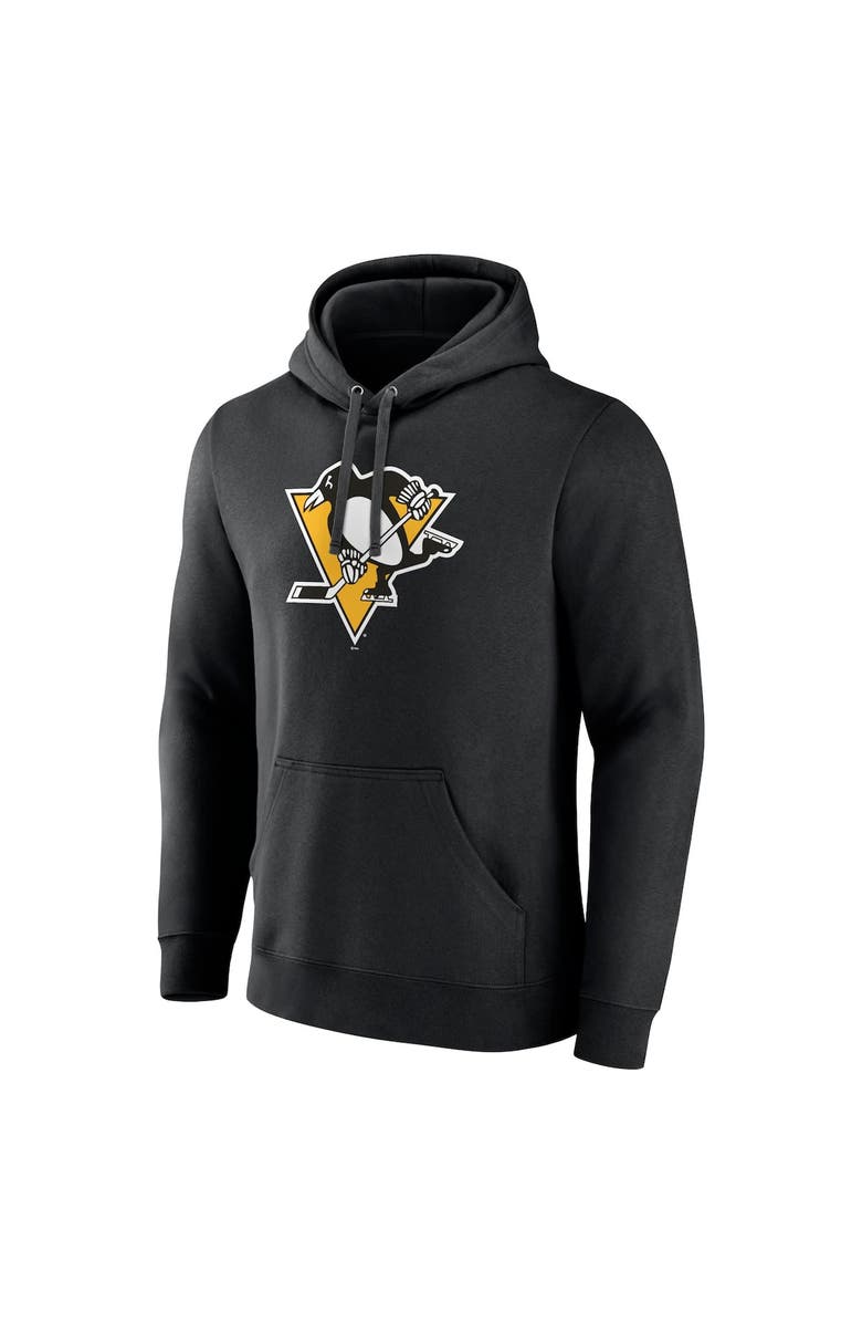 FANATICS Men's Fanatics Branded Black Pittsburgh Penguins Primary Logo Pullover Hoodie, Alternate, color,