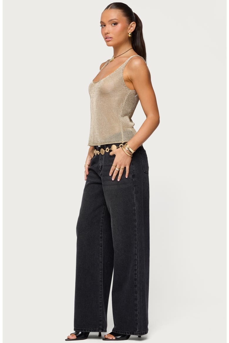Ery Low Rise Wide Leg Jeans, Alternate, color, BLACK