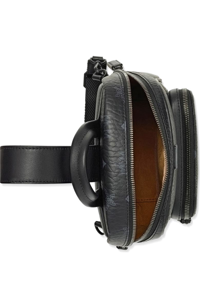 MCM Small Aren Coated Canvas Sling Bag, Alternate, color,