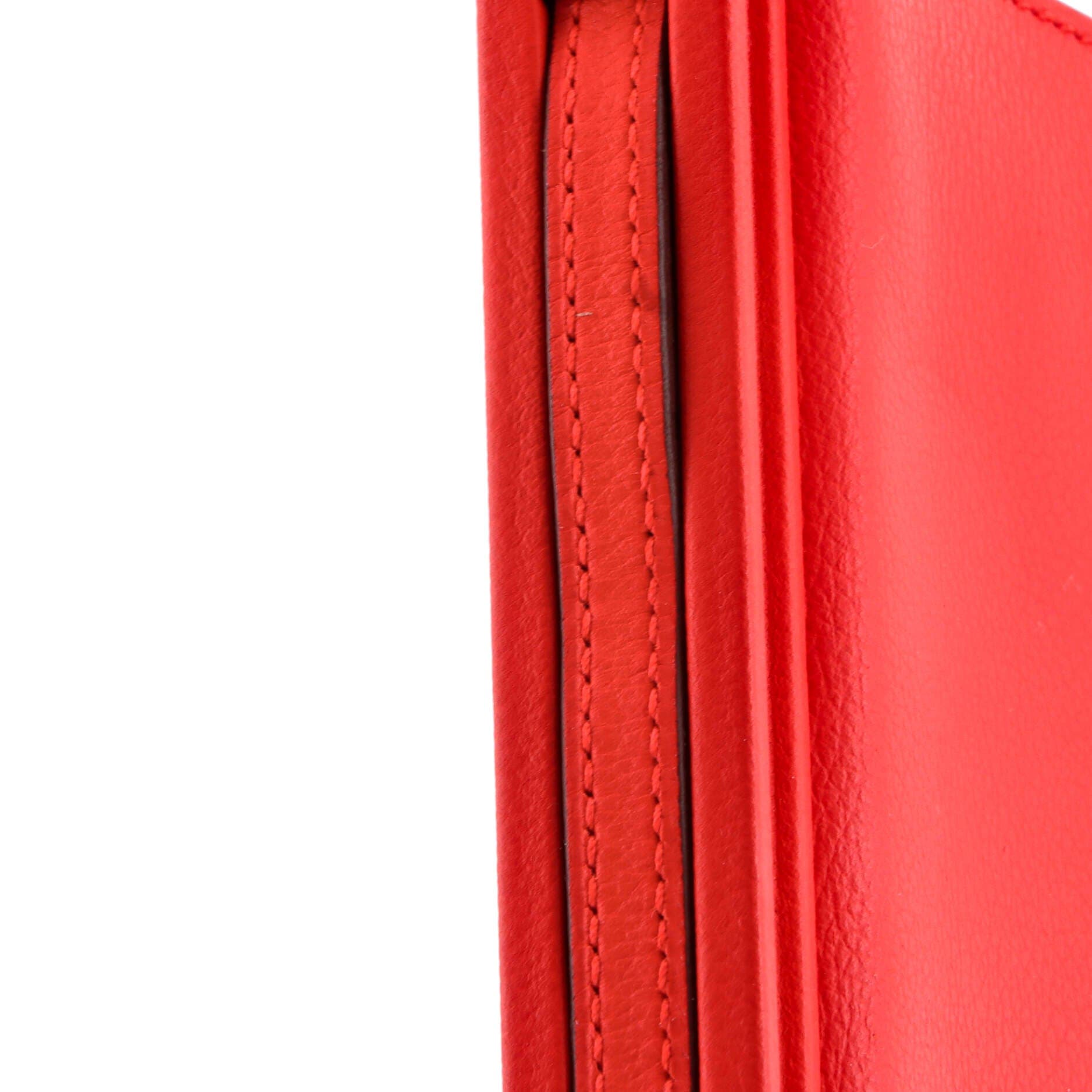 Pre-Owned Hermes Clic-H Shoulder Bag Evercolor 21, Alternate, color, Rouge De Coeur