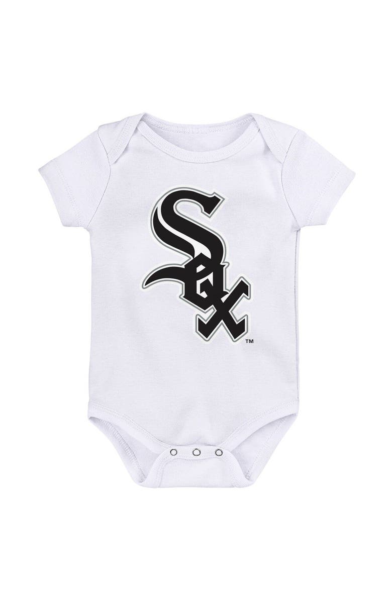 Outerstuff Newborn & Infant Heather Gray/Black/White Chicago White Sox Minor League Player Three-Pack Bodysuit Set, Alternate, color, Heather Gray