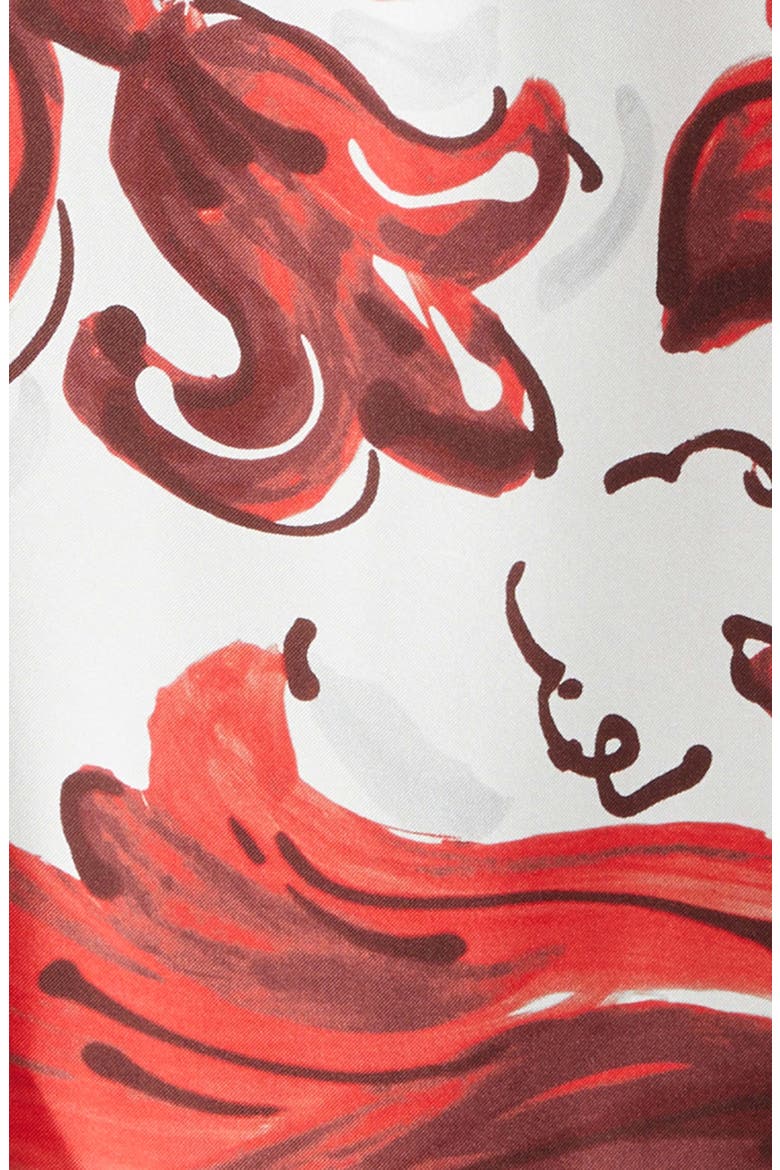 Majolica Print Short Sleeve Silk Button-Up Shirt, Alternate, color, ID5DQ MAIOLICA 1L RUBINO