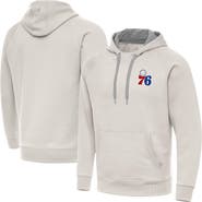 ANTIGUA Men's Antigua Cream Philadelphia 76ers Victory Pullover Hoodie