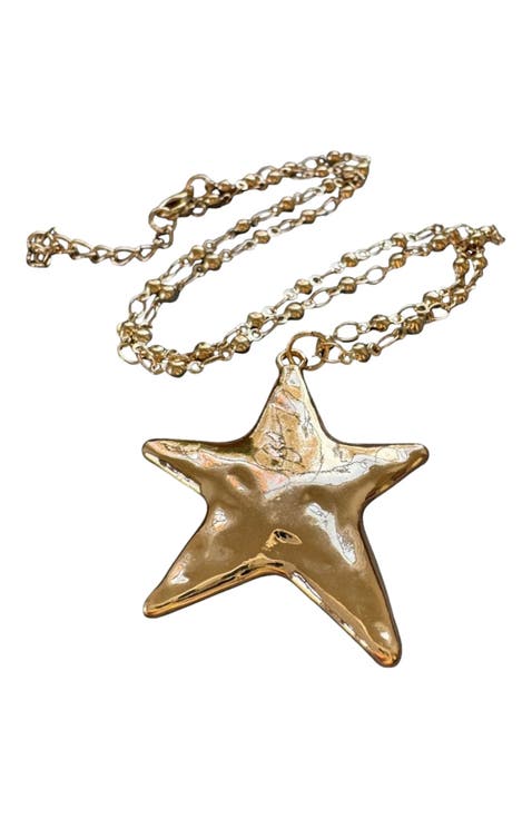 Textured Star Necklace