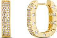 SHYMI Pavé Chunky Horseshoe Hoop Earrings