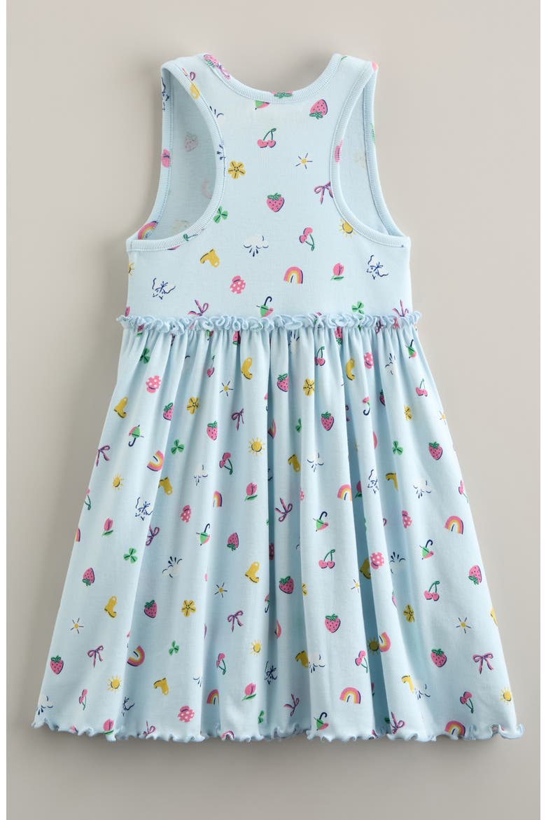 Kids' Print Racerback Dress, Alternate, color, BLUE DELICATE RAINY DAY