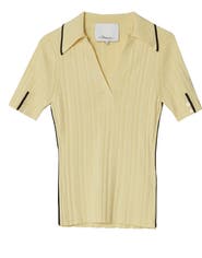 3.1 Phillip Lim Contrast Trim V-Neck Polo