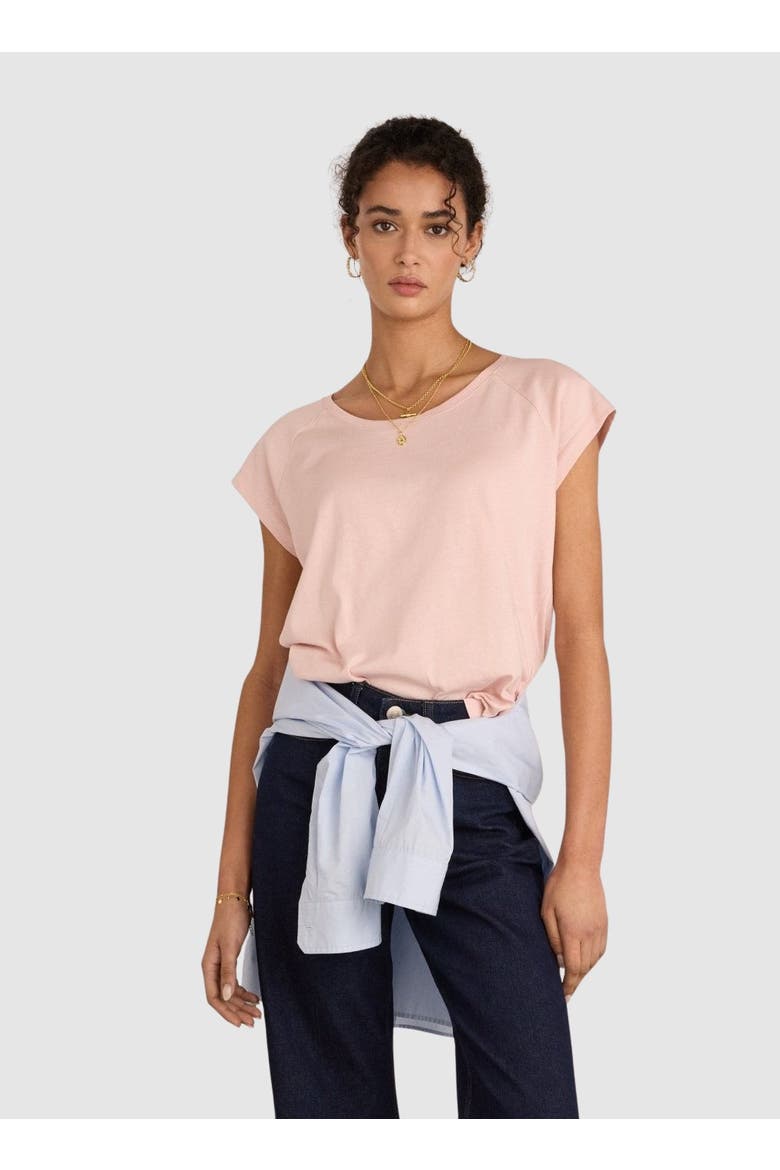 Catherine Scoop Neck T-Shirt, Main, color, Powder Pink