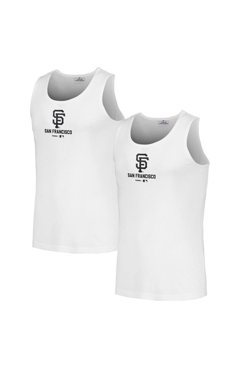 PLEASURES Men's PLEASURES  White San Francisco Giants Two-Pack Tank Top, Alternate, color, 