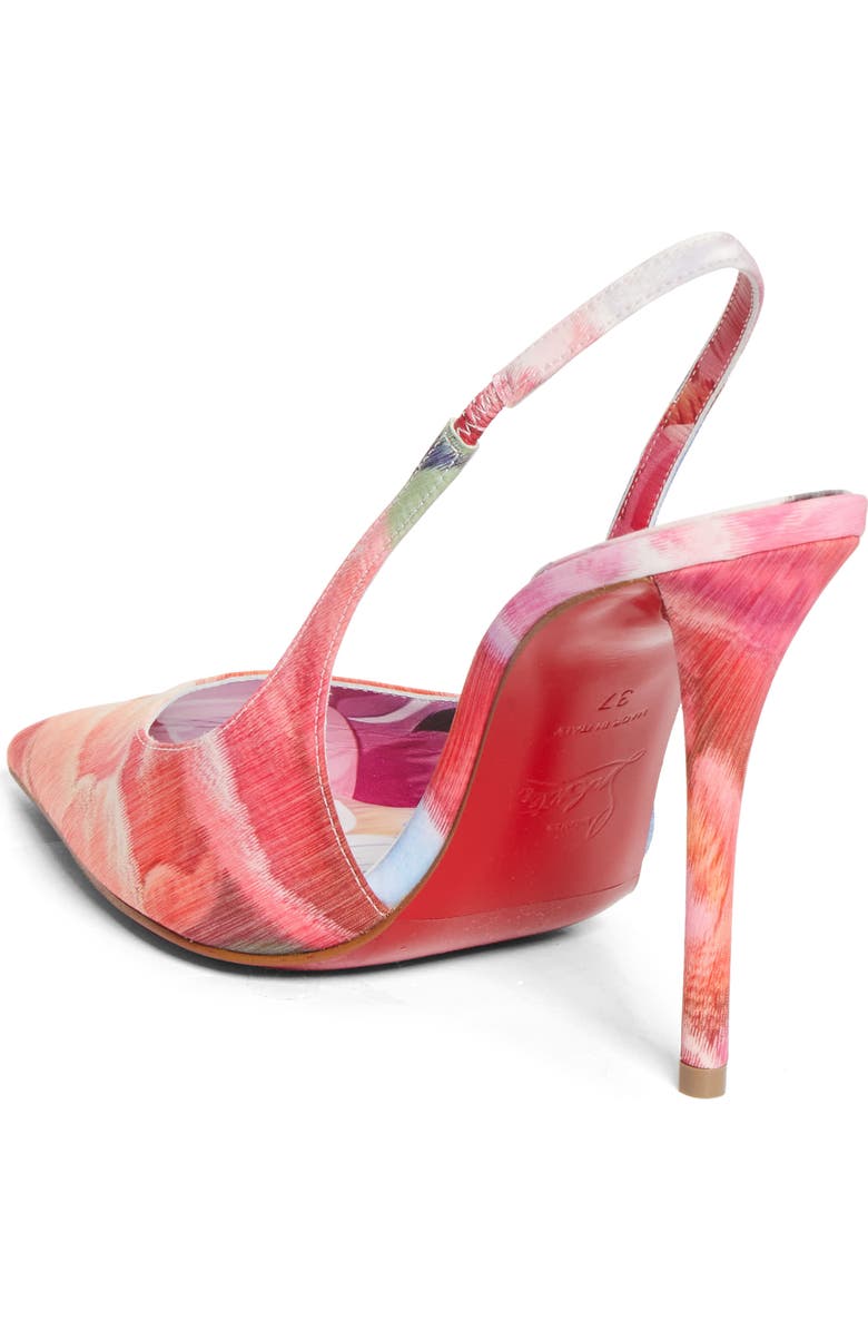 Christian Louboutin Miss Z Pointed Toe Slingback Pump, Alternate, color, Multi/ Lin Multi