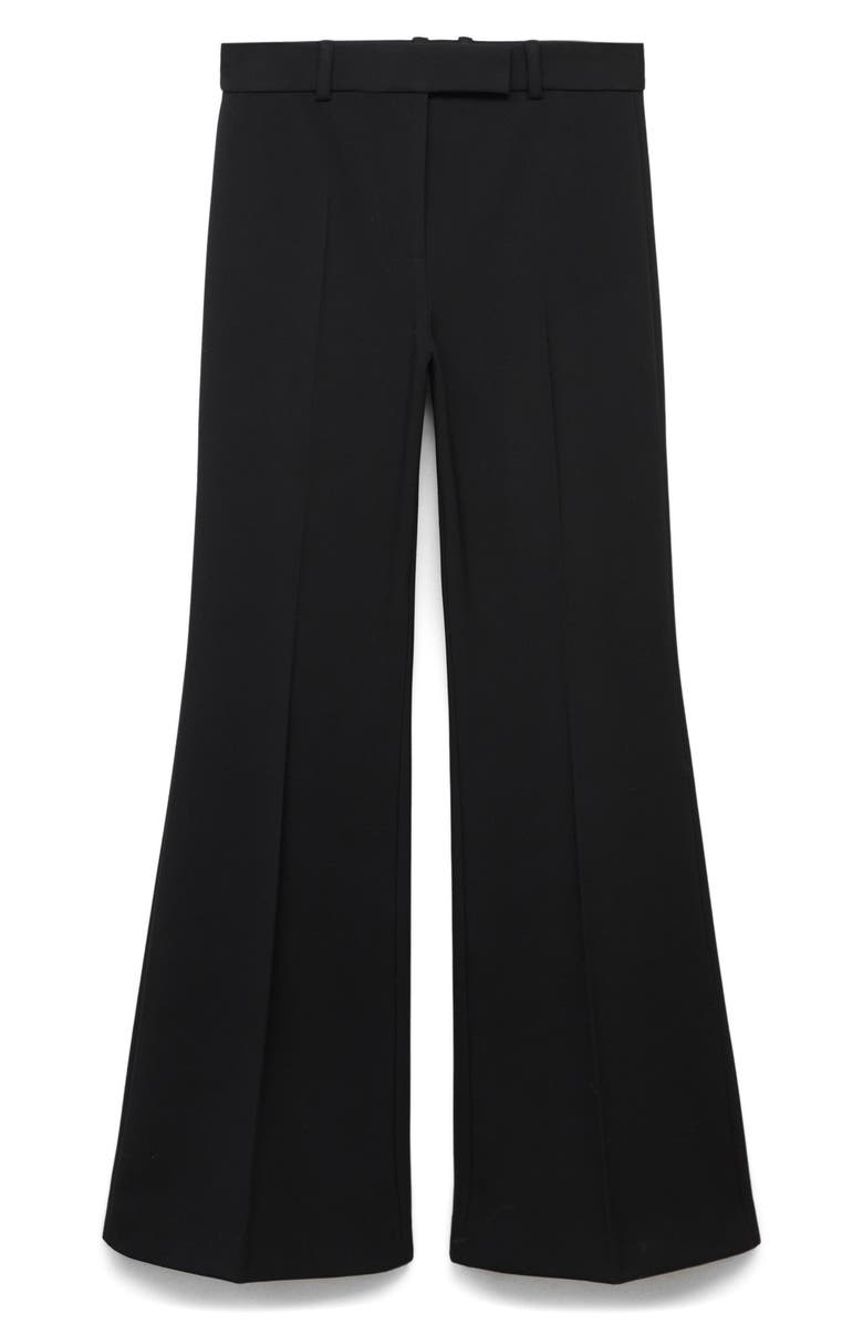 MANGO Selection Flare Leg Pants, Alternate, color, Black