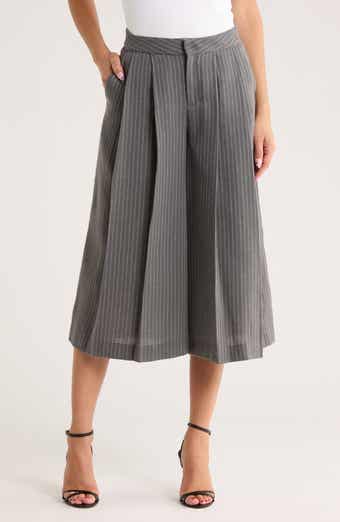 L'AGENCE Mahalia Pinstripe Wide Leg Culotte Pants