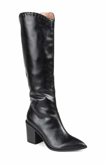 Journee Collection Daria Whipstitch Tall Vegan Leather Western Boot