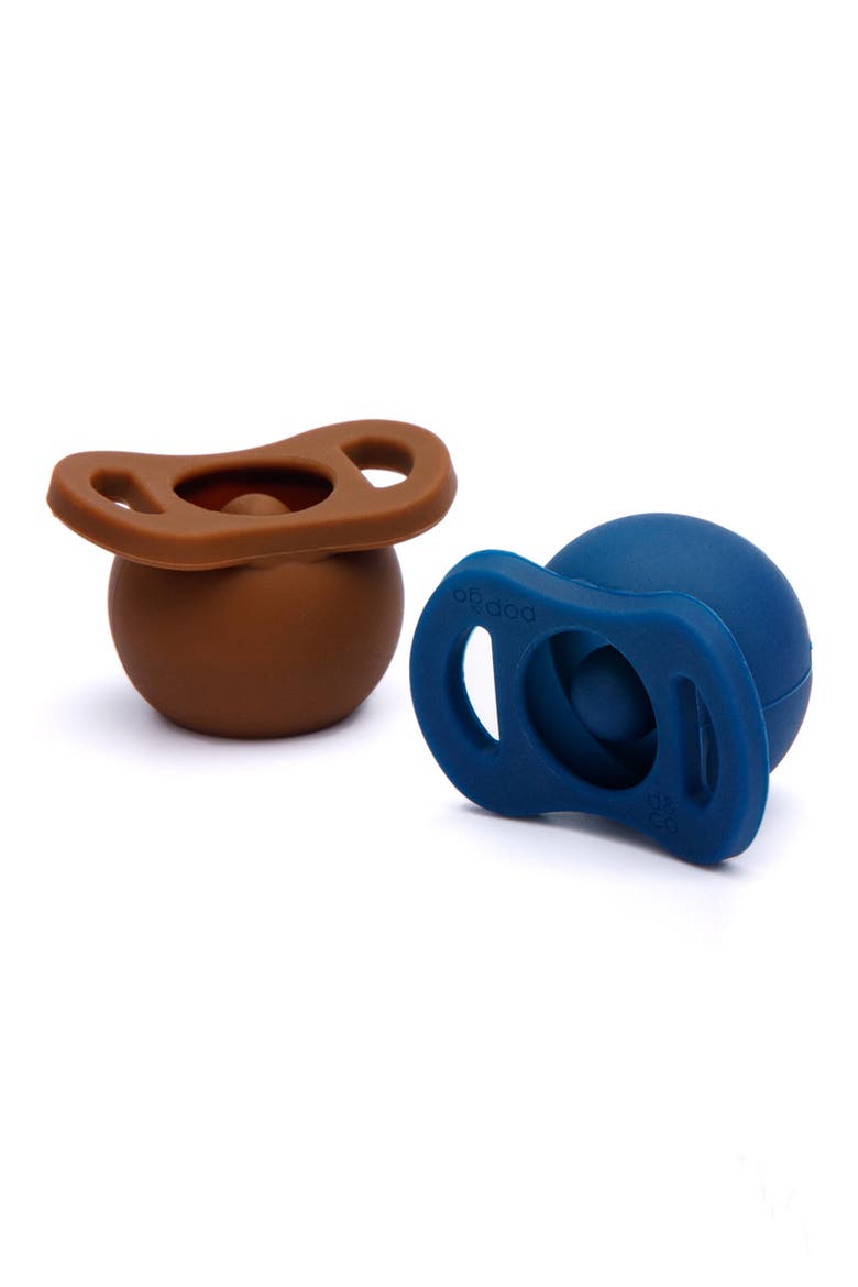 Pop & Go Pacifier, Alternate, color, CHOCOLATE AND NAVY