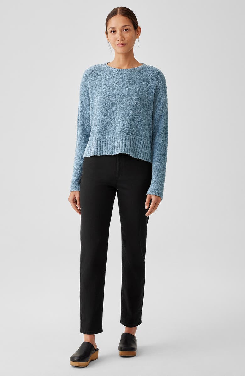 Eileen Fisher High Waist Slim Fit Jeans, Alternate, color, Black