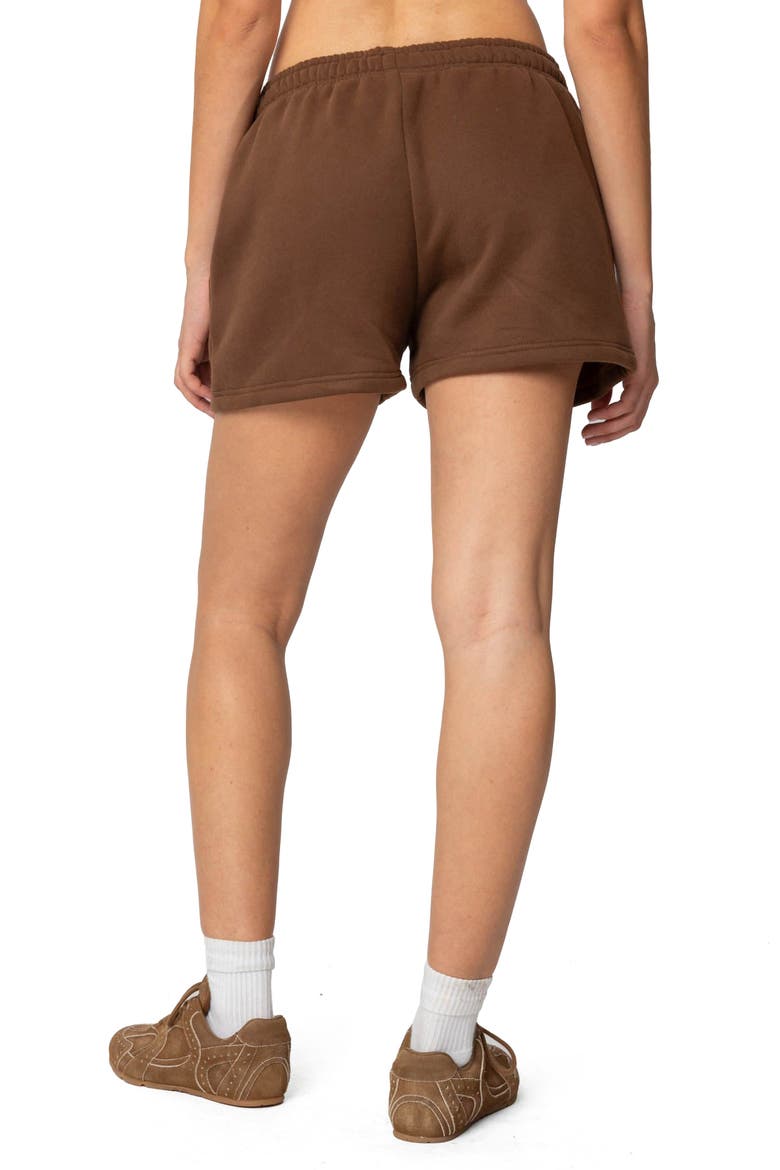 So Sporty Sweat Shorts, Alternate, color, BROWN