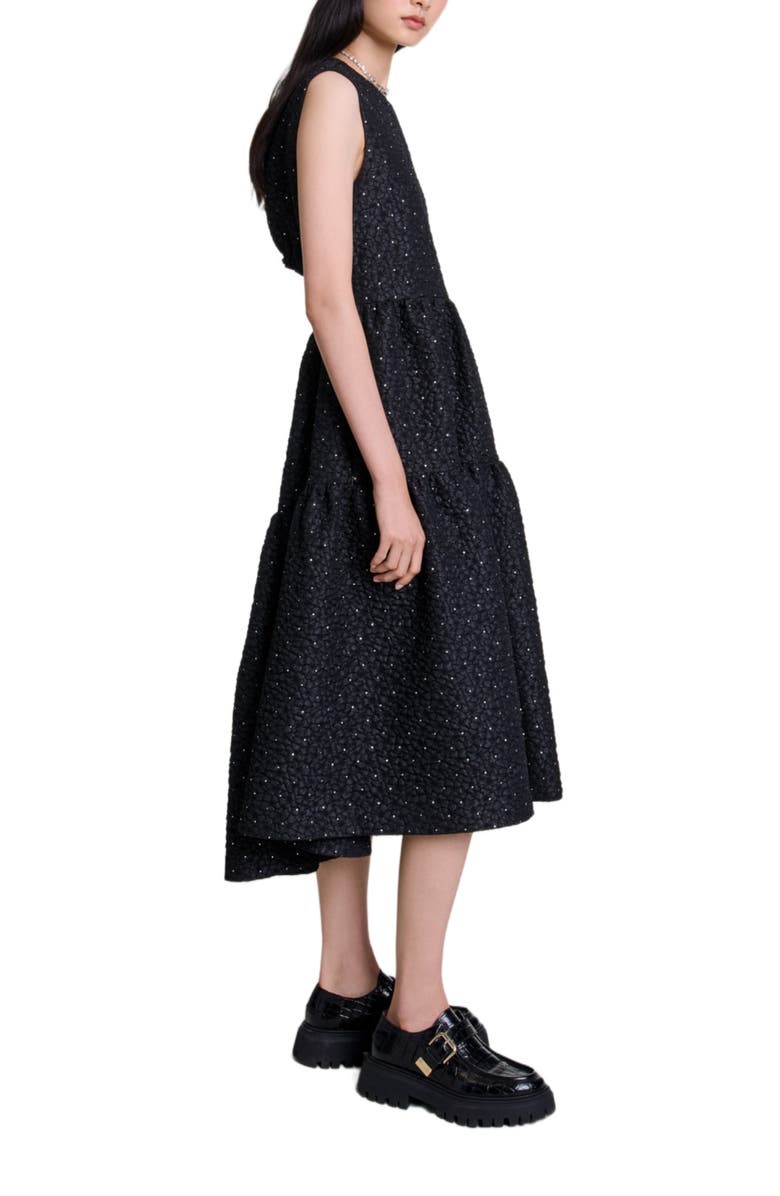 maje Rhinestone maxi dress, Alternate, color,