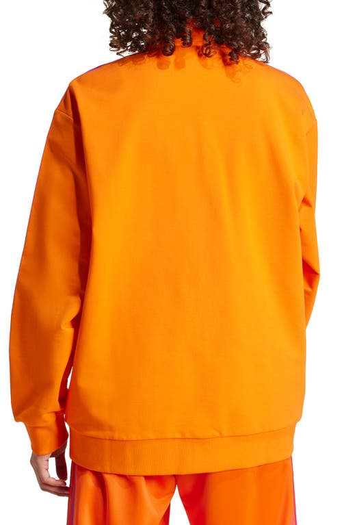 Shop Adidas Originals Blocked Track Jacket In Orange/semi Lucid Fuchsia