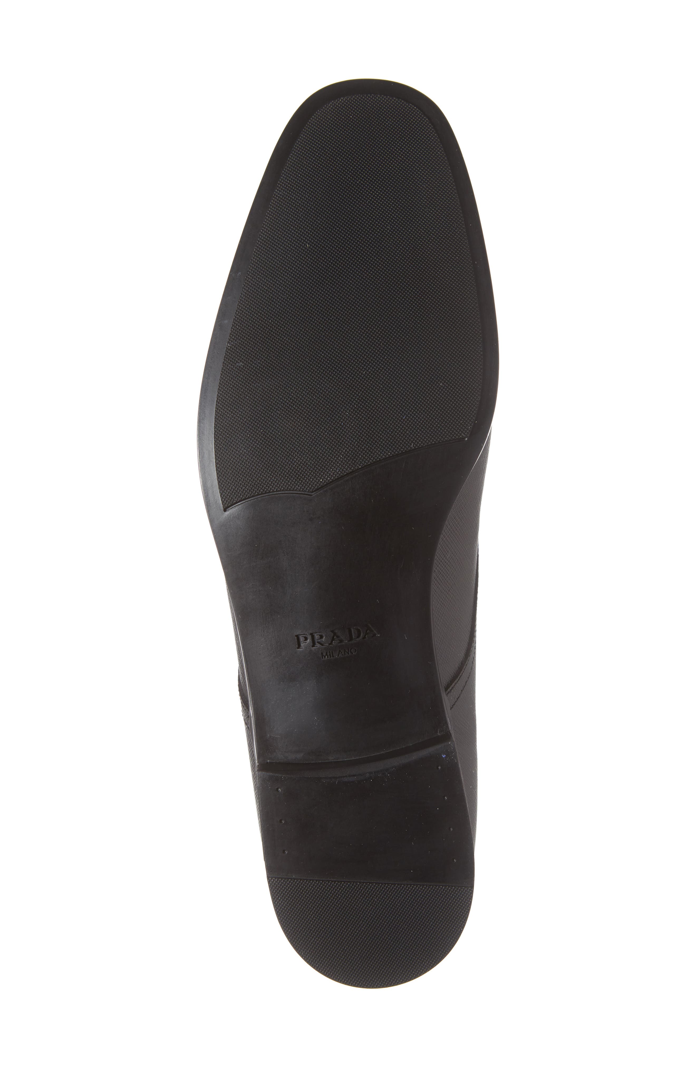 Prada Plain Toe Derby, Alternate, color, Nero