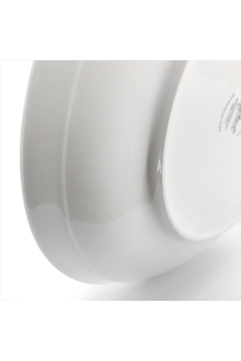 2 Piece 11 Inch Round Fine Ceramic Serving Bowl Set, Alternate, color, White