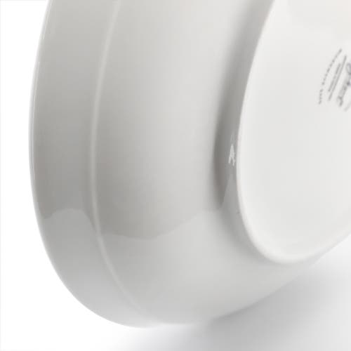 Gibson Home 2 Piece 11 Inch Round Fine Ceramic Serving Bowl Set In White