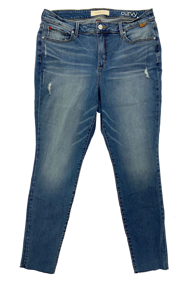 Raw Hem High Waist Skinny Jeans, Alternate, color, PAISLEE