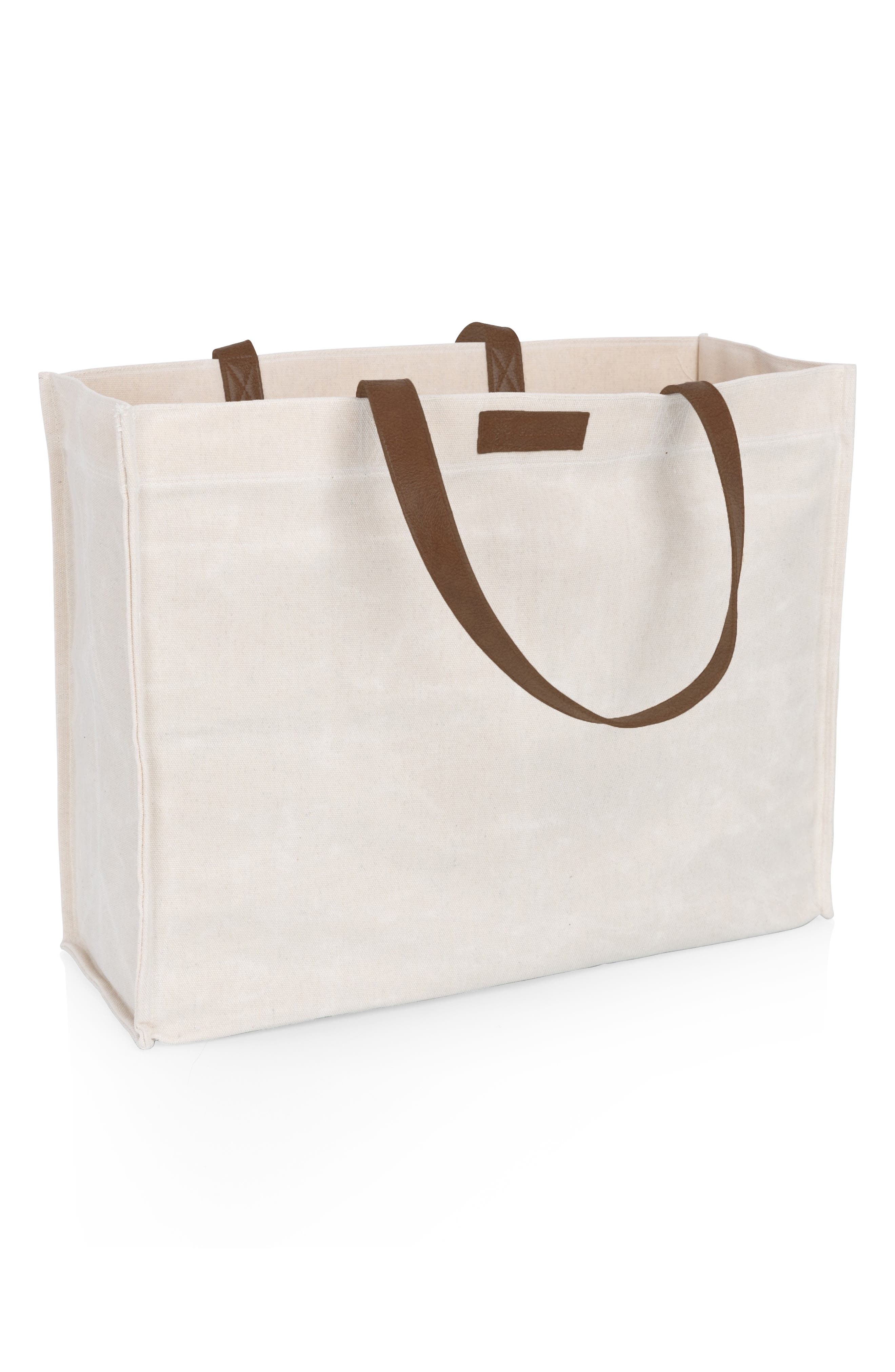 Market Large Waxed Canvas Tote, Alternate, color, BEIGE