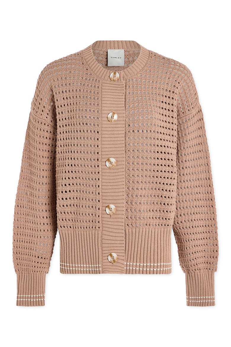 Open Stitch Cardigan, Alternate, color, LIGHT TAUPE