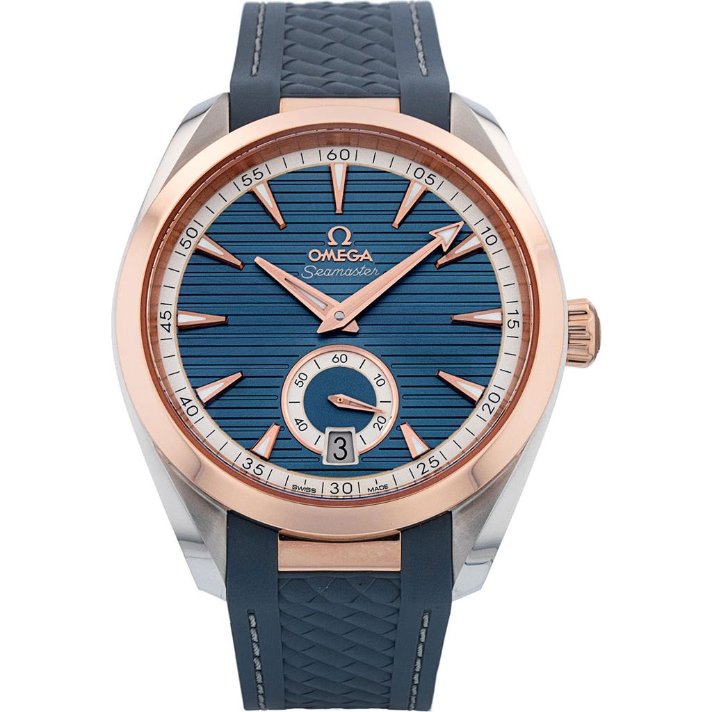 WATCHFINDER & CO. WATCHFINDER & CO. OMEGA PREOWNED 2024 AQUA TERRA 150M GENTS RUBBER STRAP WATCH, 41MM
