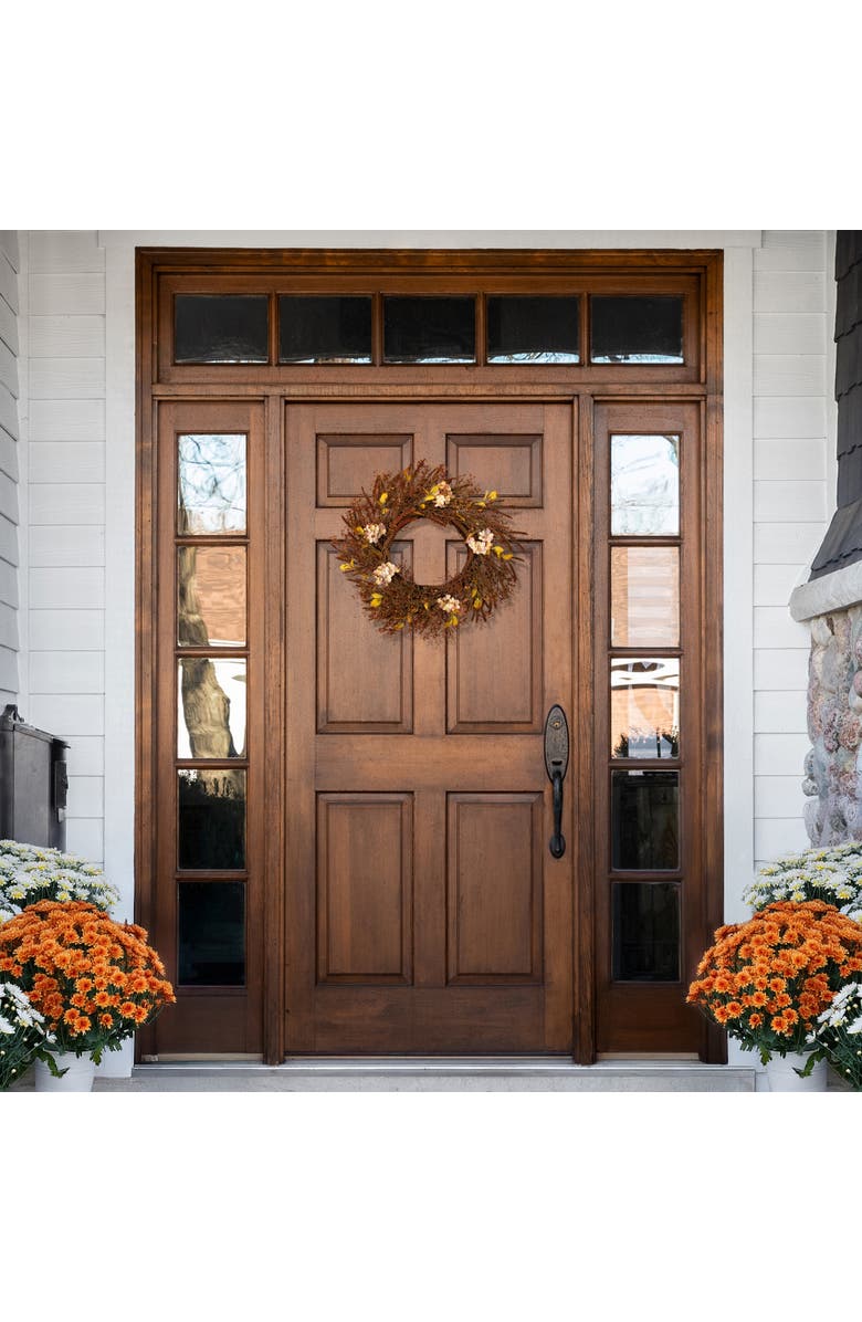 Northlight Fall Grass Autumn Harvest Artificial Wreath - 32", Alternate, color, 