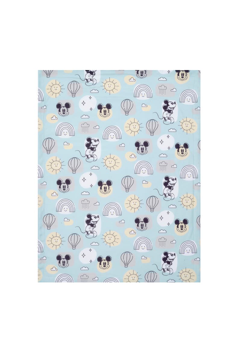 Disney Baby Classic Mickey Mouse Soft Fleece Baby Blanket, Alternate, color, Blue