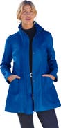 Jessica London A-Line Zip Front Leather Jacket