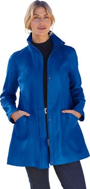 Jessica London A-Line Zip Front Leather Jacket
