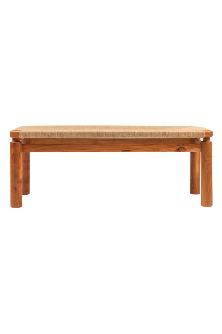Woven Bench, Alternate, color, Natural