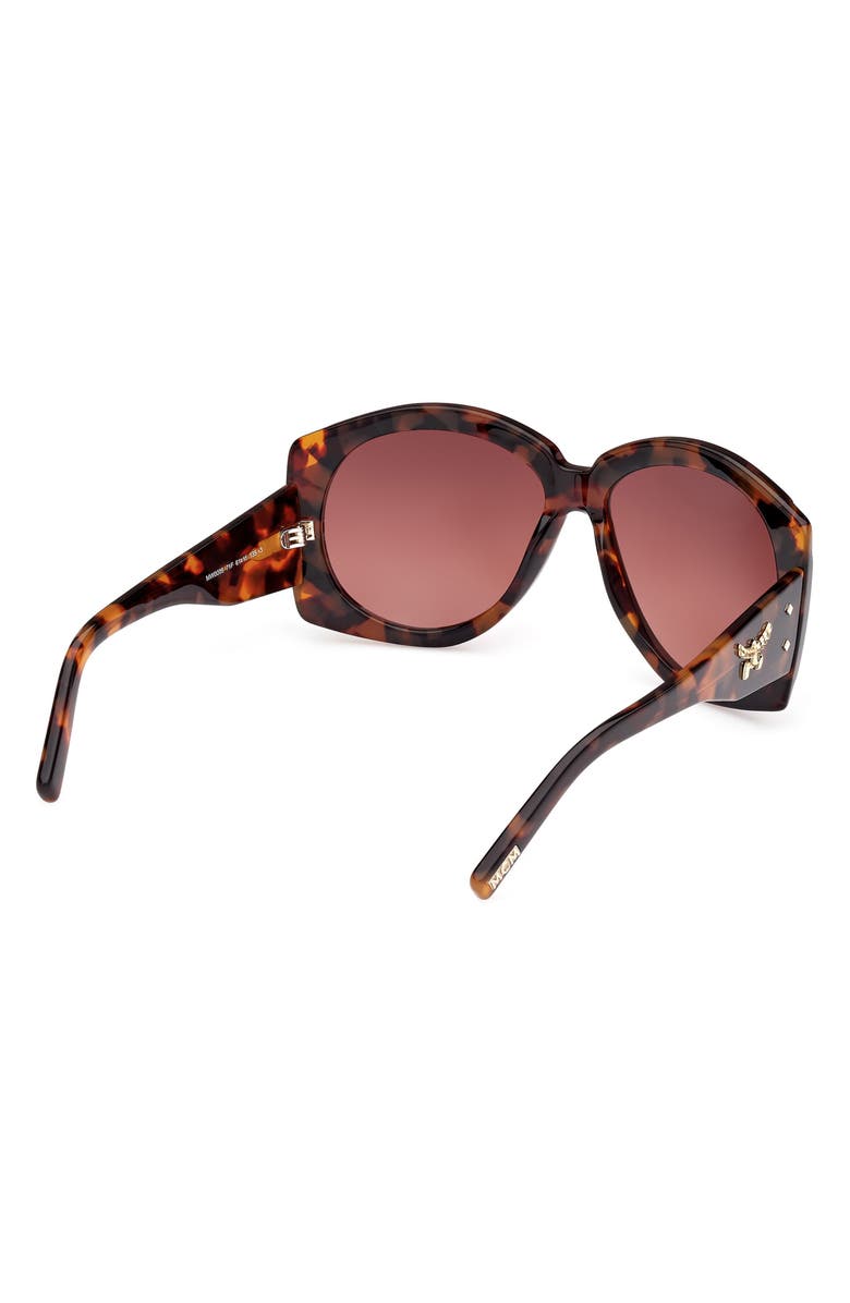 MCM 61mm Gradient Round Sunglasses, Alternate, color, Bordeaux / Gradient Brown