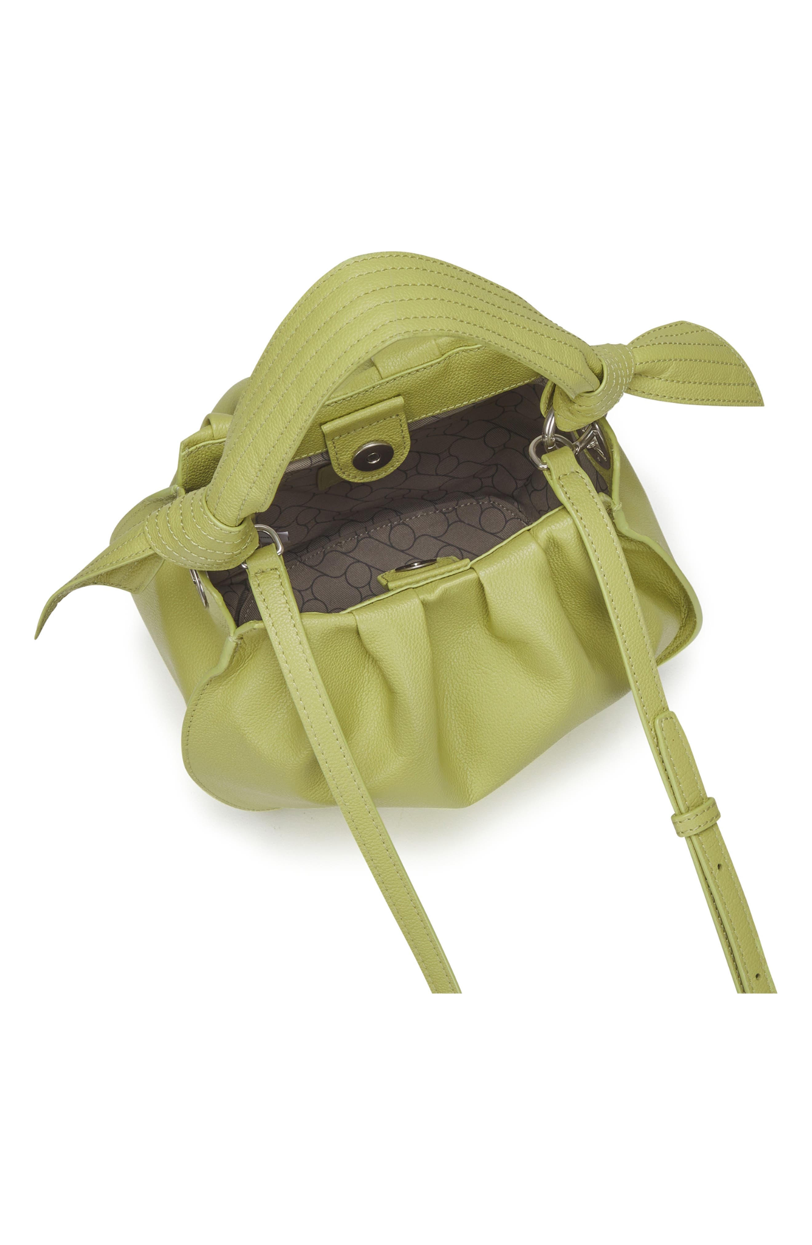 Selena Leather Bucket Bag, Alternate, color, SWEET GREEN
