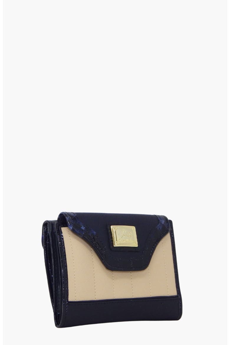 Grace Wallet 215, Alternate, color, Navy / Beige