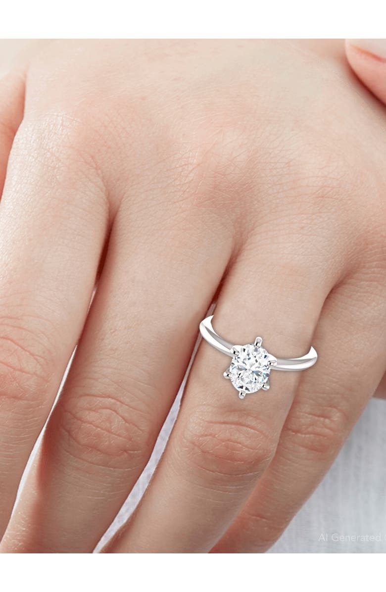 Bliss Diamond Platinum 1 Ct Oval Diamond Solitaire Engagement Ring Lab Grown, Alternate, color, 