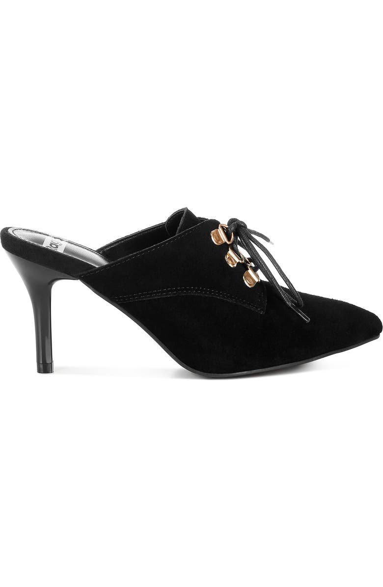 Rag & Co Miladi Stiletto Mule, Alternate, color, Black