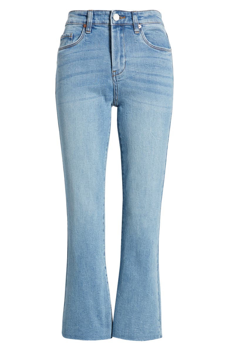 BLANKNYC Mid Rise Raw Hem Kick Flare Organic Cotton Jeans, Alternate, color, 