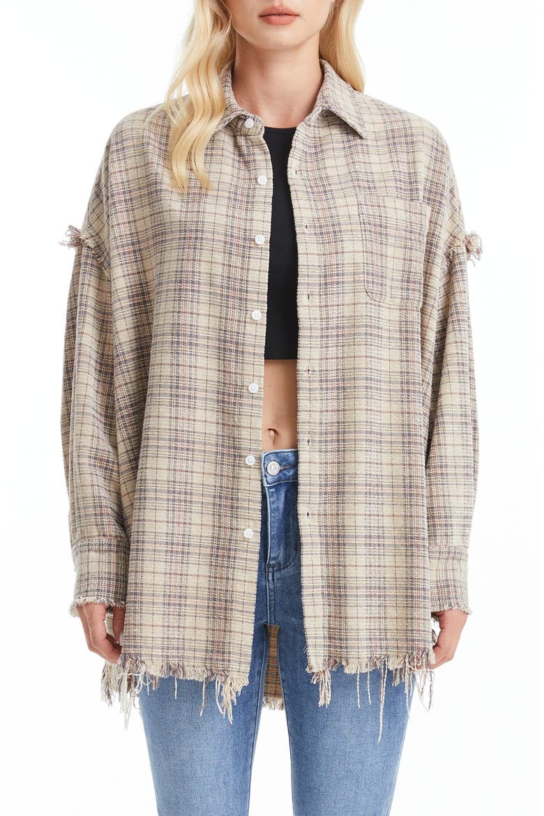 Plaid Cotton Shirt, Main, color, CATHERINE GRAY PATTERN