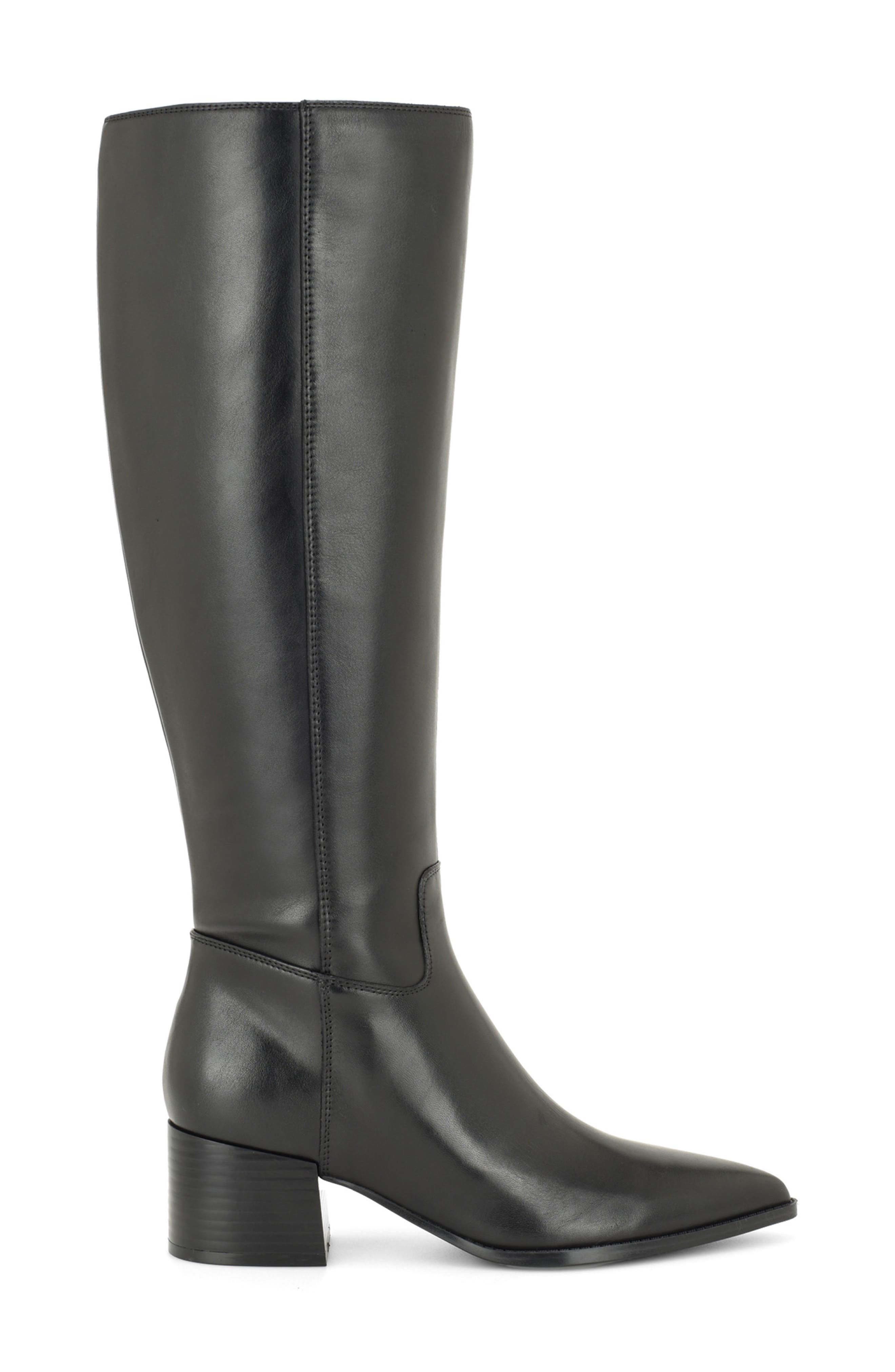 Bridgit Faux Leather Knee High Boot, Alternate, color, BLK01