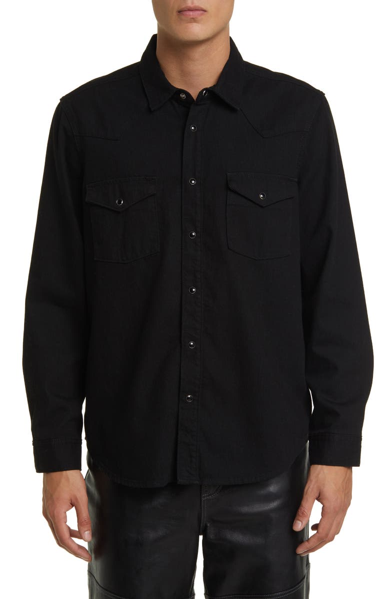 FRAME Western Denim Button-Up Shirt, Main, color,