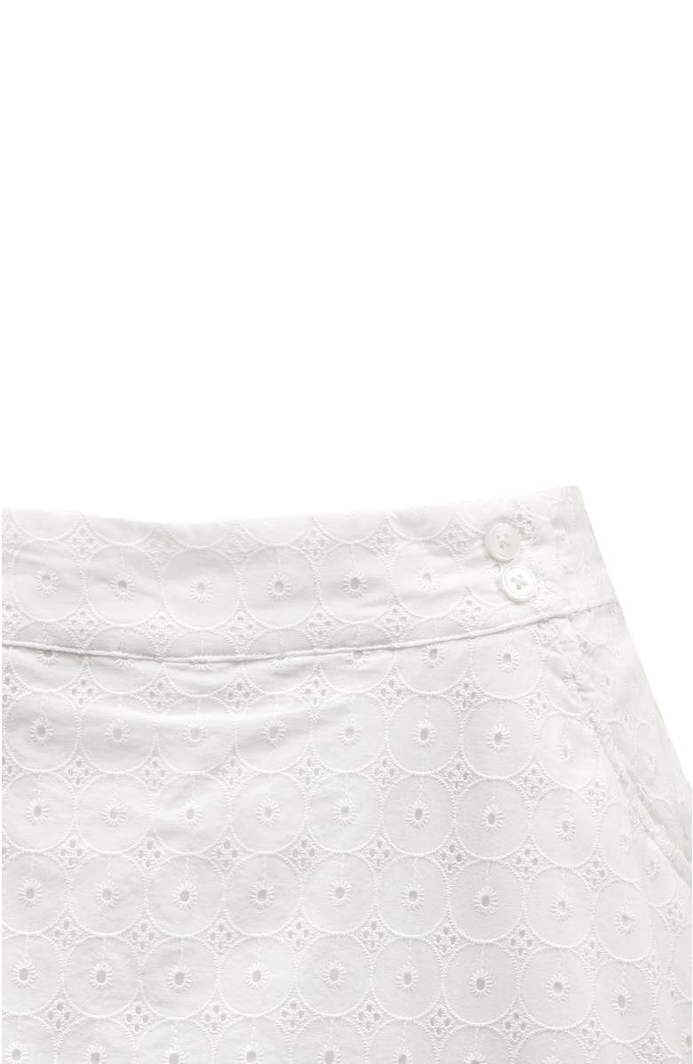 Hope & Henry Women's Organic Eyelet Skort, Alternate, color, White Circle Grid Eyelet