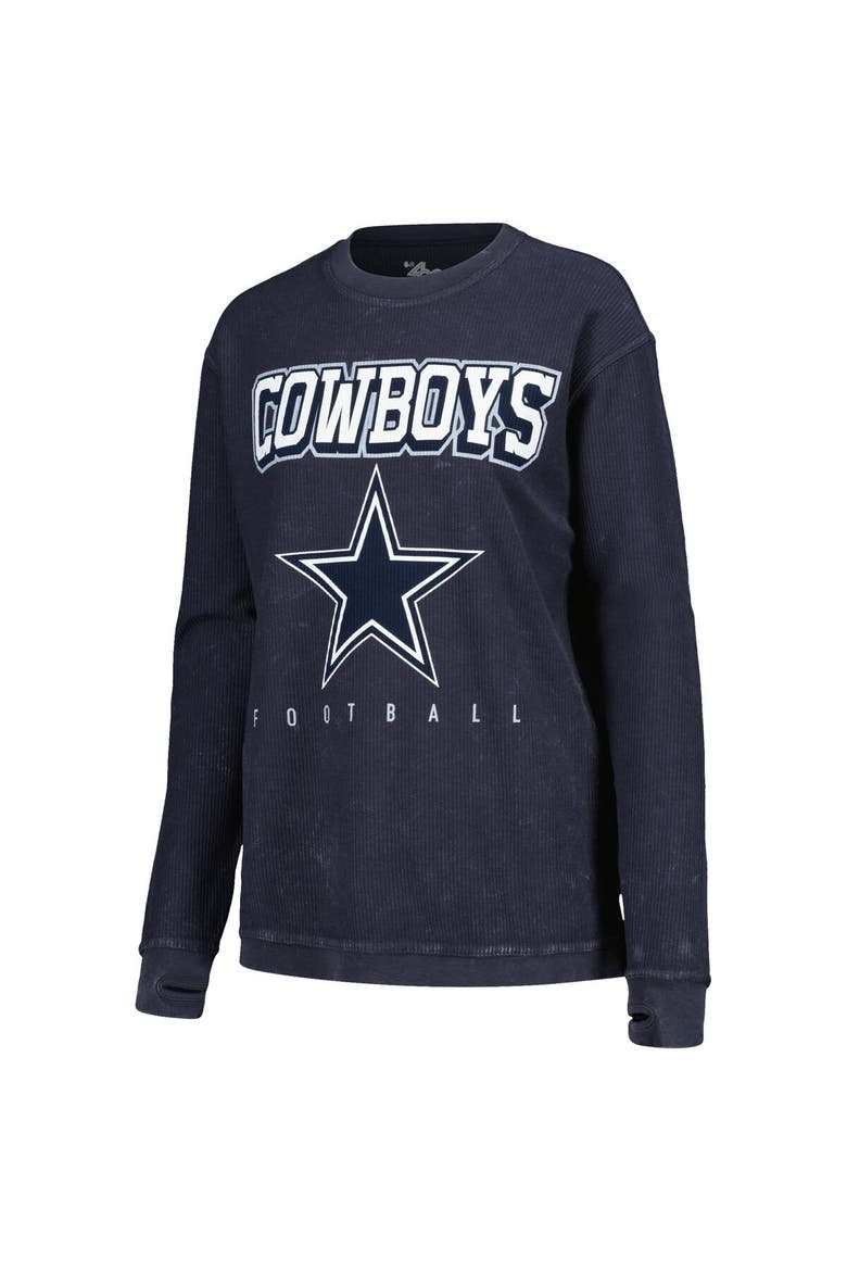 Women's G-III 4Her by Carl Banks Navy Dallas Cowboys Comfy Cord Pullover Sweatshirt, Alternate, color, Navy