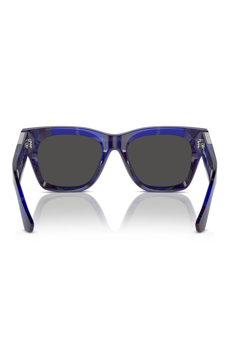 Elevated Check 52mm Square Sunglasses, Alternate, color, BLUE